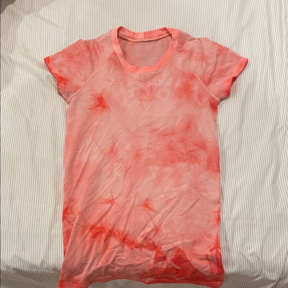lululemon athletica Pink Tie-Dye Short Sleeve Tee
